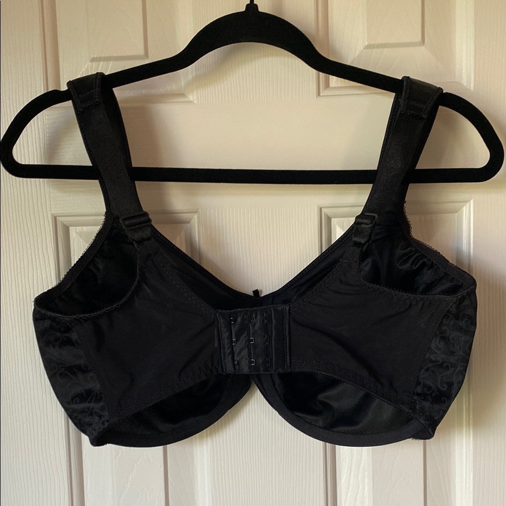 Bali Black Full-Coverage Bra with Supportive Straps 36G - Picture 3 of 8